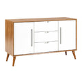 **Stylowy Stolik RTV w Stylu Skandynawskim z Drewnianymi Noga**